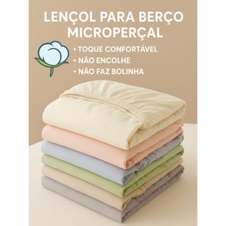 Lençol  Com Elastico Para Berço Americano Tecido Micropercal 1,30 x 0,70 x 0,12 em Oferta na Shopee