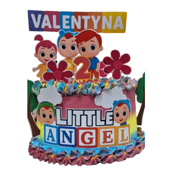 Topo de bolo Little Angel- personalizados - mêsversário - festa infantil - lembrancinhas - aniversário- topper - Topo