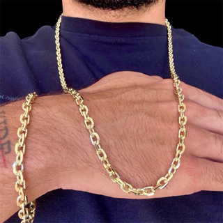 Kit Cordão Corrente Colar 6mm + Pulseira 100% Moeda Antiga. em Oferta na Shopee