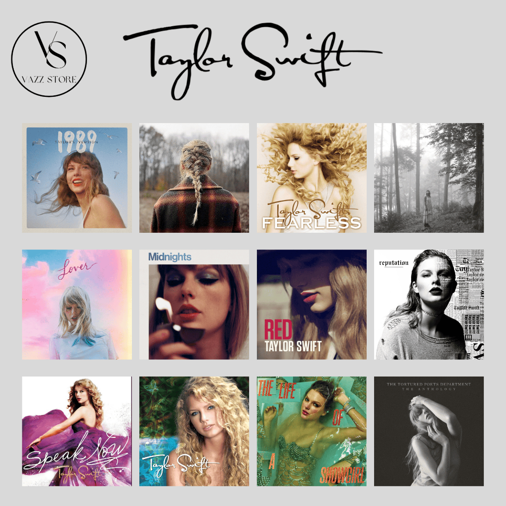 TAYLOR SWIFT - Quadro decorativo Mdf - 20x20 cm - Capas de albuns - Várias opções - Decoração em Oferta na Shopee