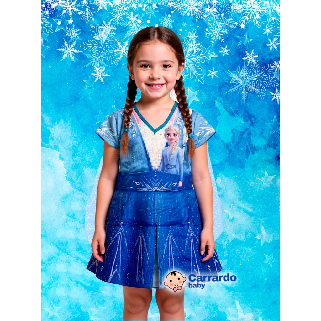 Fantasia Vestido Infantil Menina Elsa Princesa Com Capa Longa Premium Festa Aniversário Halloween em Oferta na Shopee