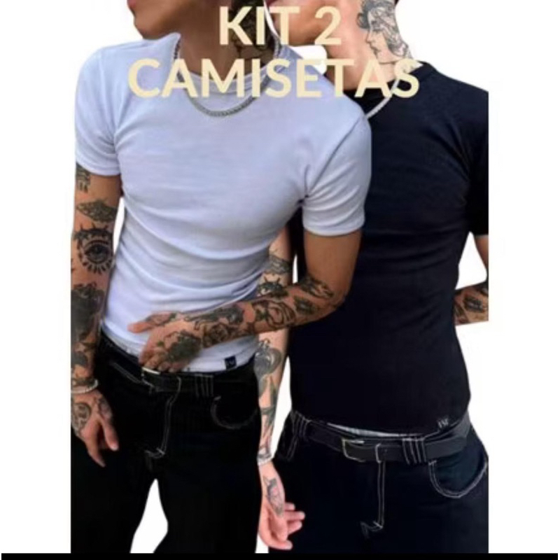 AMERICANA MANGA CURTA MASCULINA  CANELADA/CAMISETA BASICA/CAM CANELADA em Oferta na Shopee