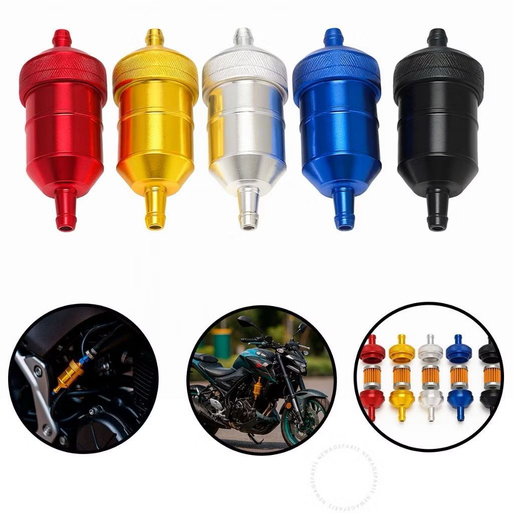 Filtro de Combustível Universal Gasolina Moto Alumínio Lavavel CNC
