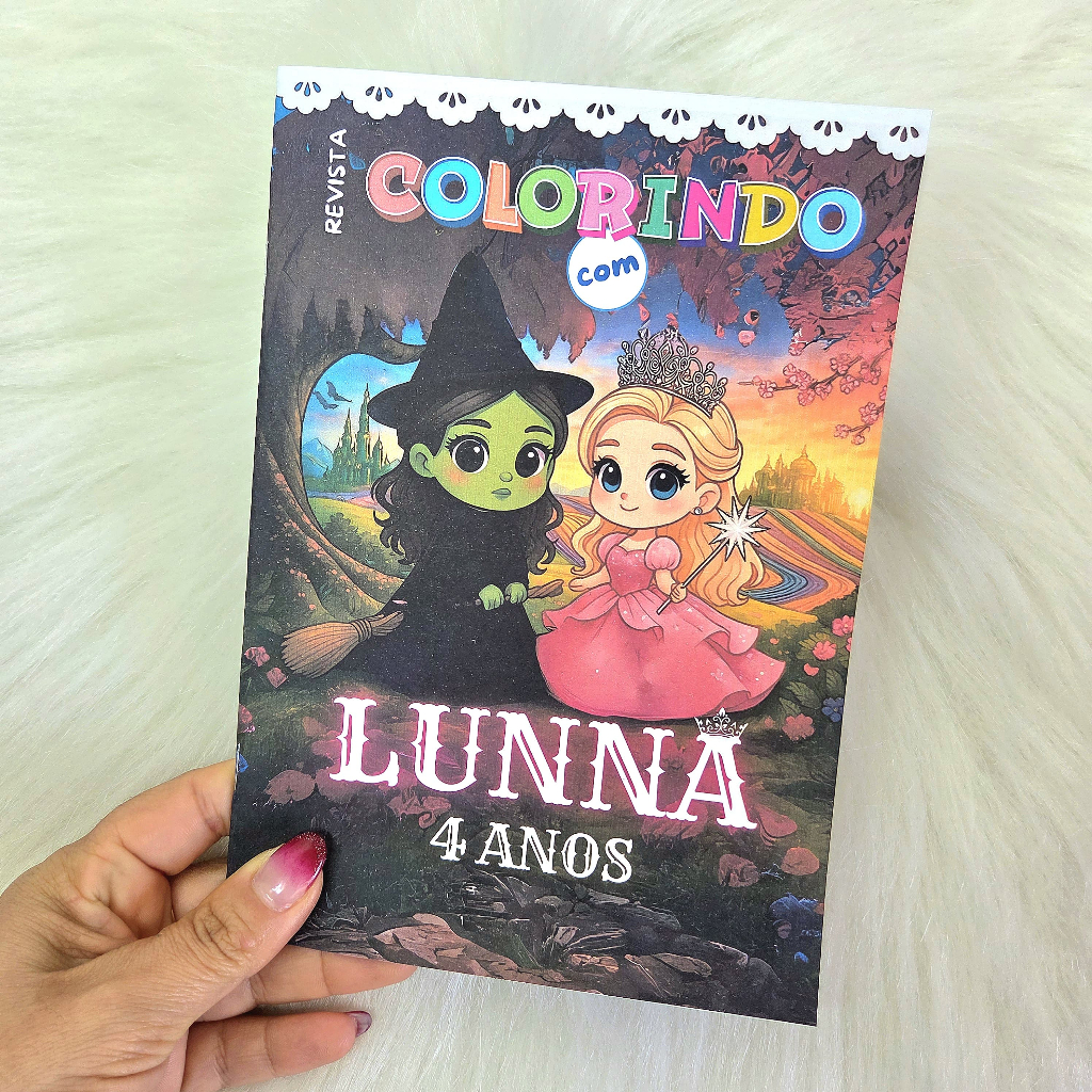 Livrinho de colorir Personalizado Wicked/Lembrancinha Aniversário/Festa Infantil