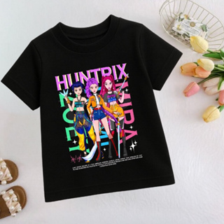 Blusa Feminina Infantil Hunters K-pop Guerreiras – Camiseta T-shirt Algodão Confortável em Oferta na Shopee