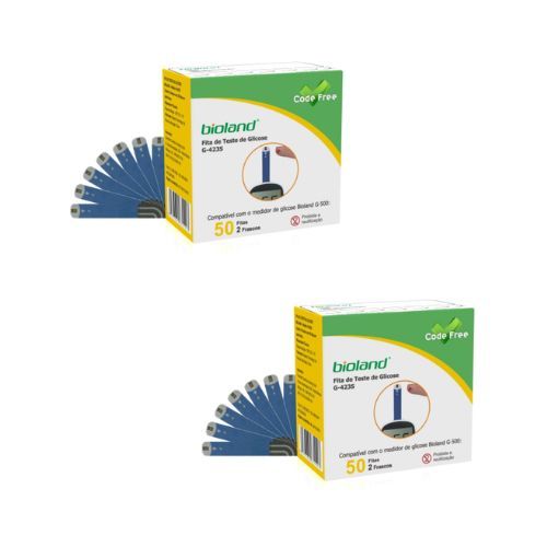 Fita para Medição Glicose G423S Bioland– 100 unds
