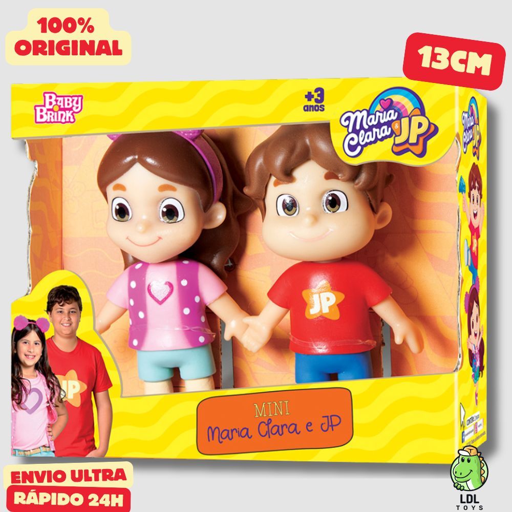 Kit Bonecos Maria Clara e JP Youtuber 13cm Vinil Original BabyBrink em Oferta na Shopee