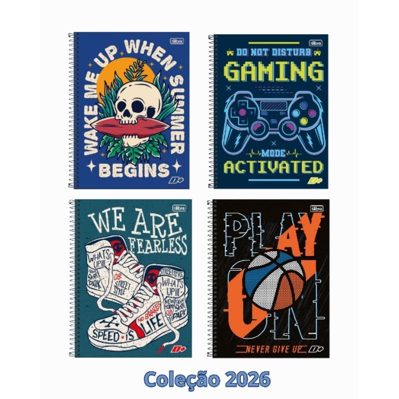 Caderno Universitário 1 10 ou 12 Matérias D+ Masculino Tilibra / Material Escolar / Papelaria em Oferta na Shopee