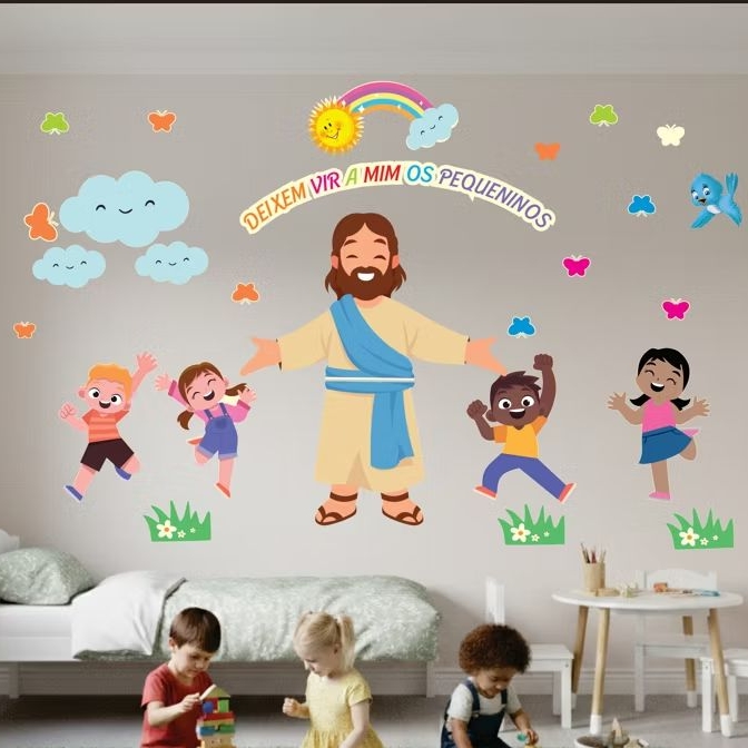 Adesivo de Parede Infantil Jesus Kids