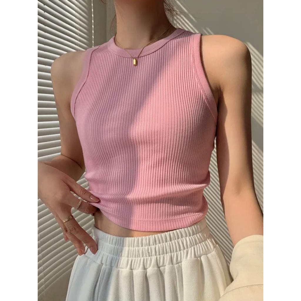 Blusinha Modelo Garrafinha Ragata Basica  Verão/inverno Elegante Casual Tecido Estilo versátilDe Ribana