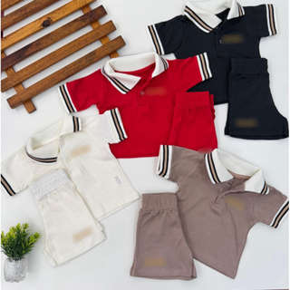Conjunto bebê camisa polo e short B O S S em Oferta na Shopee