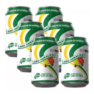 Kit de até 6 unid Refrigerante De Caju Cajuína São Geraldo lata latinha 350ml em Oferta na Shopee
