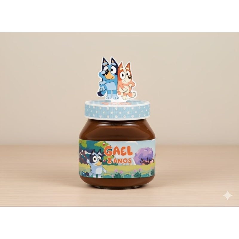 Kit adesivo personalizado e aplique p/Nutella 140g - (Rótulo, Tampa e Lateral tampa+Aplique /kit nutella/TODOS OS TEMAS