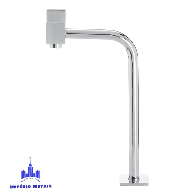Torneira Lavatório Link Quadrada 90° Alta Cromada