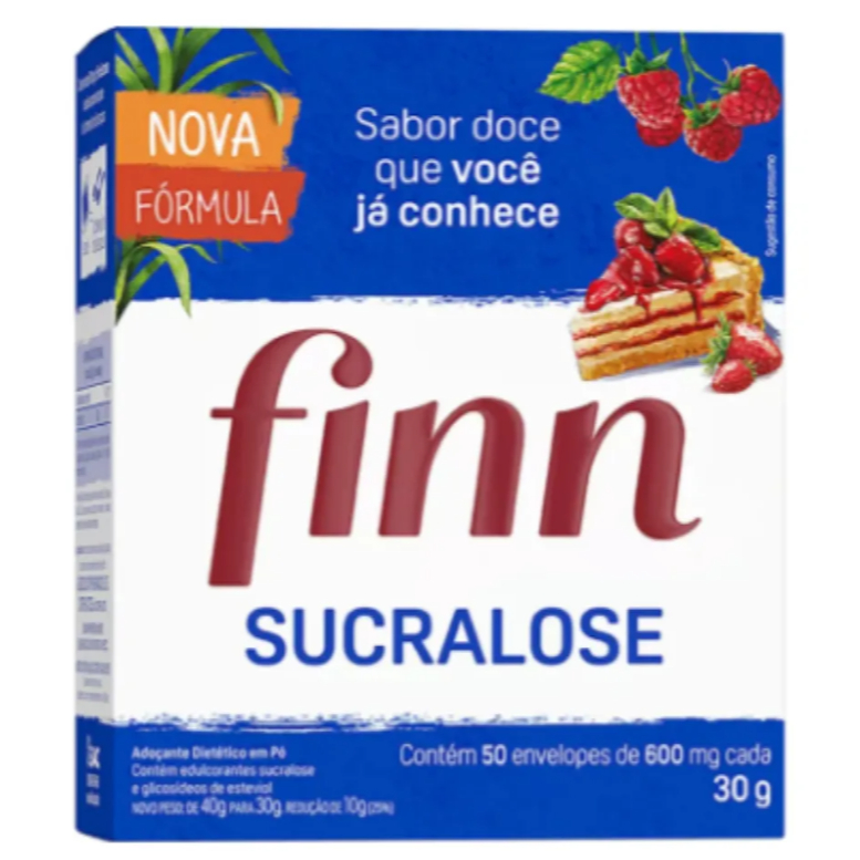 Adoçante Finn Pó Sucralose C/50 Envelopes Cada