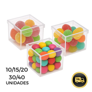 Caixinha Acrílica 5x5cm Transparente c/10, 15, 20, 30 ou 40 Lembrancinha Festa Aniversário em Oferta na Shopee