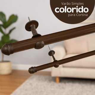 Varão Cortina 4,3,2 E 1 Metros Bastão Kit Completo Suporte De Parede Vara Varal 19mm em Oferta na Shopee