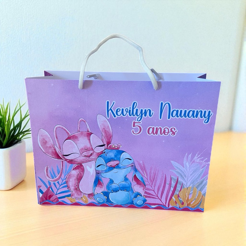 Sacolinha personalizada tema LILO STITCH | Lembrancinhas STITCH - DESMONTADAS