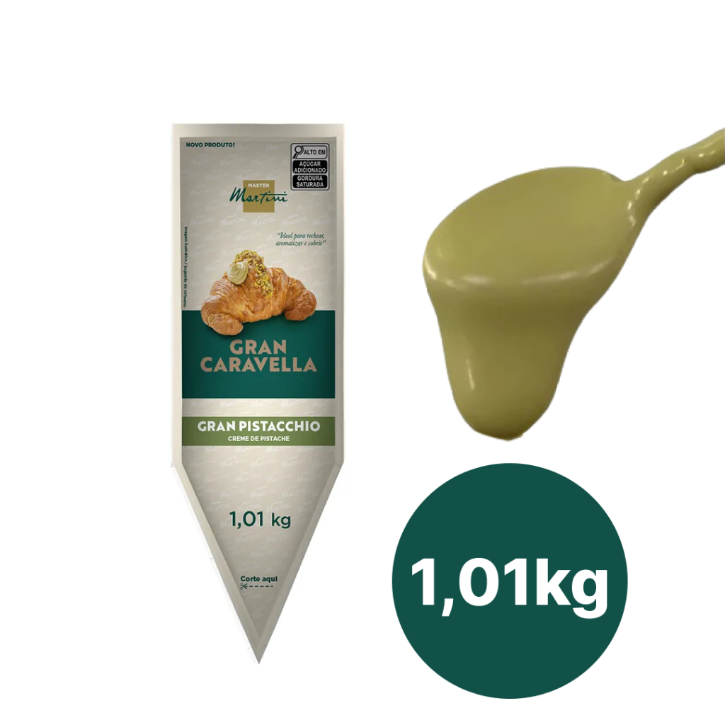 Ganache Creme Pistache Caravella Gran Pistacchio Master Martini 1,01kg em Oferta na Shopee