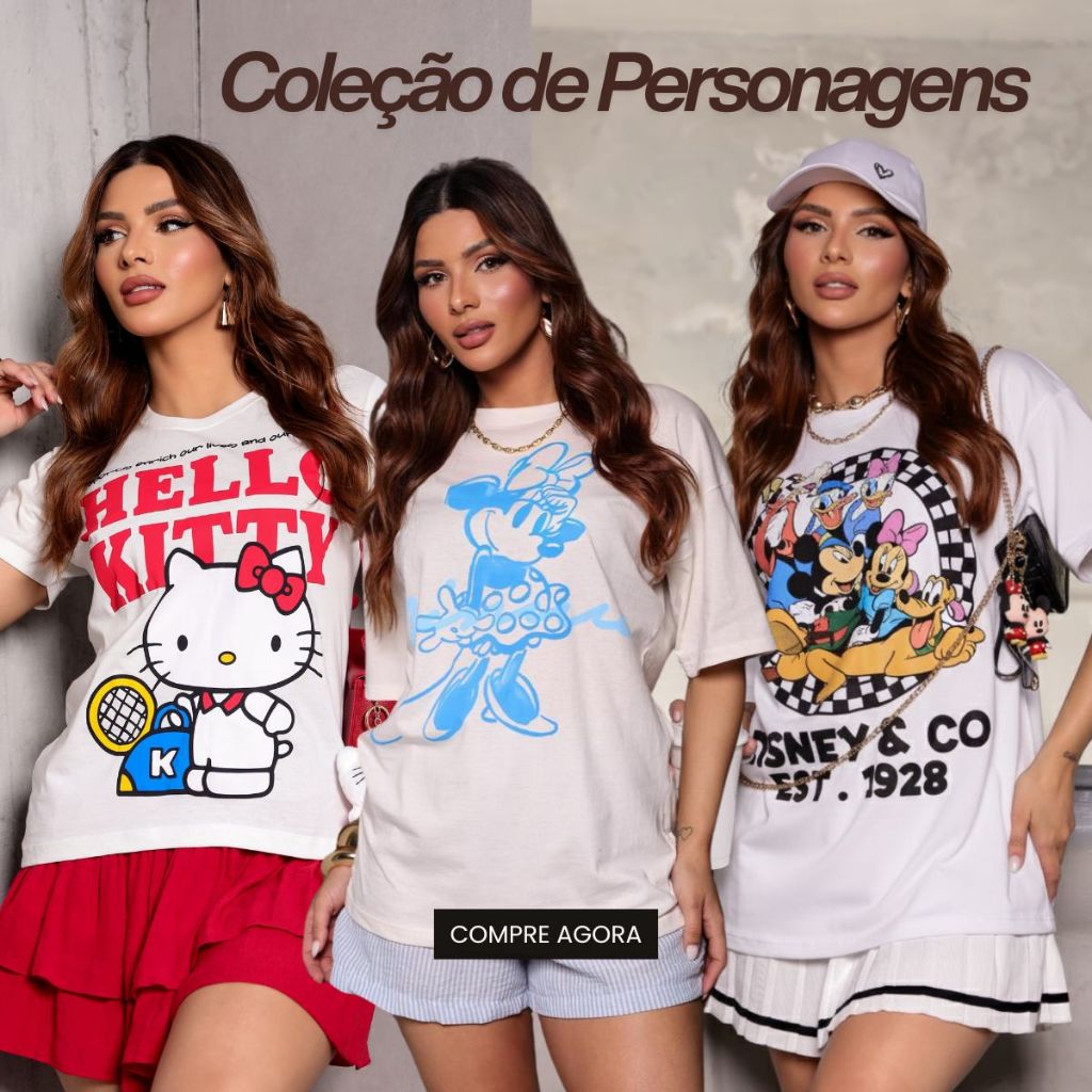 Blusas Femininas Personagens: Onde Comprar | BuscaProdutos
