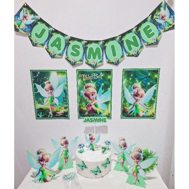 Kit Festa só um Bolinho Personalizado Tinker Bell - Lembrancinha Mesversário Aniversário Decoração de Festa