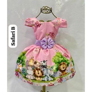 Vestido temático infantil festa aniversário Safari em Oferta na Shopee