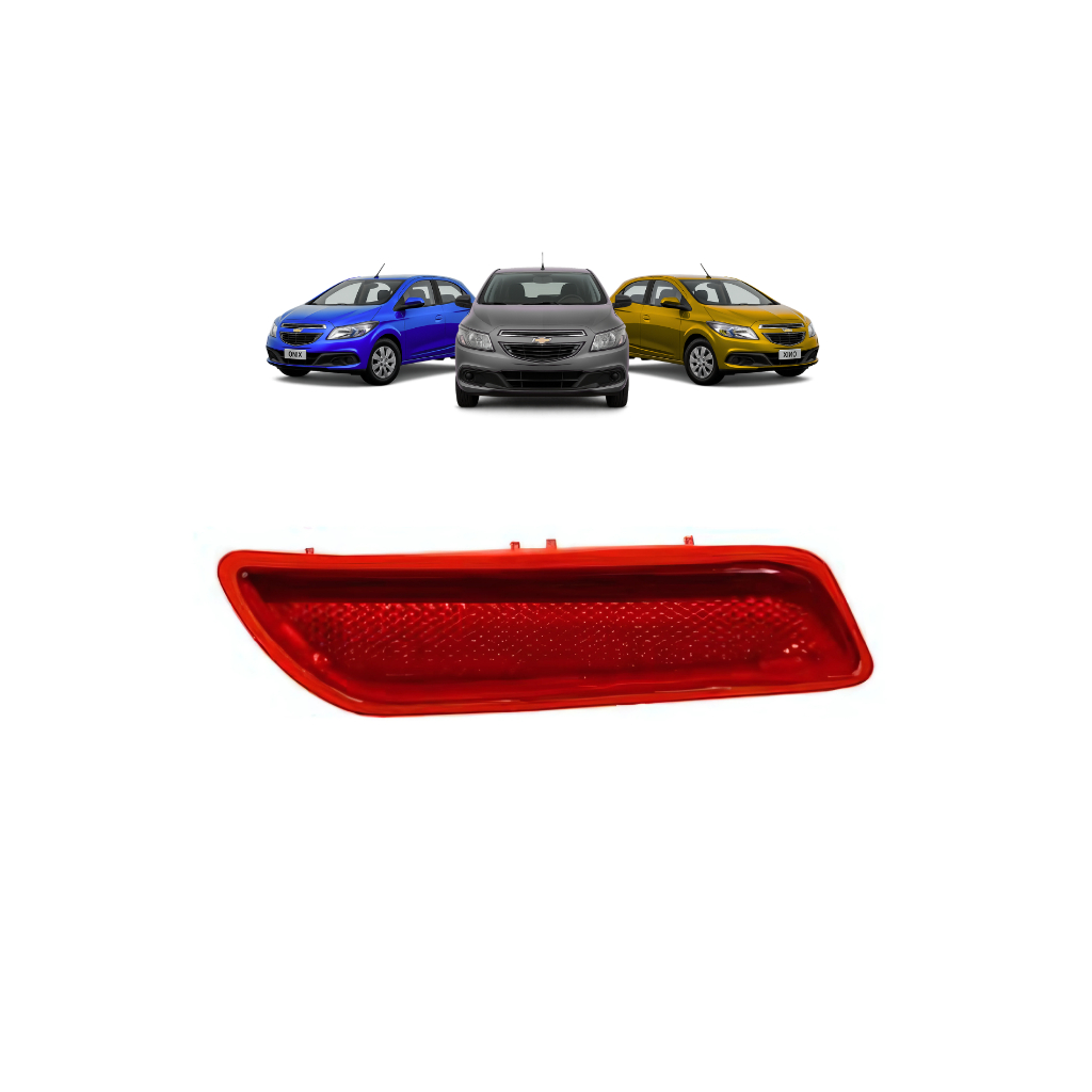 Refletor De Para-choque Olho De Gato Onix  7000e Vermelho