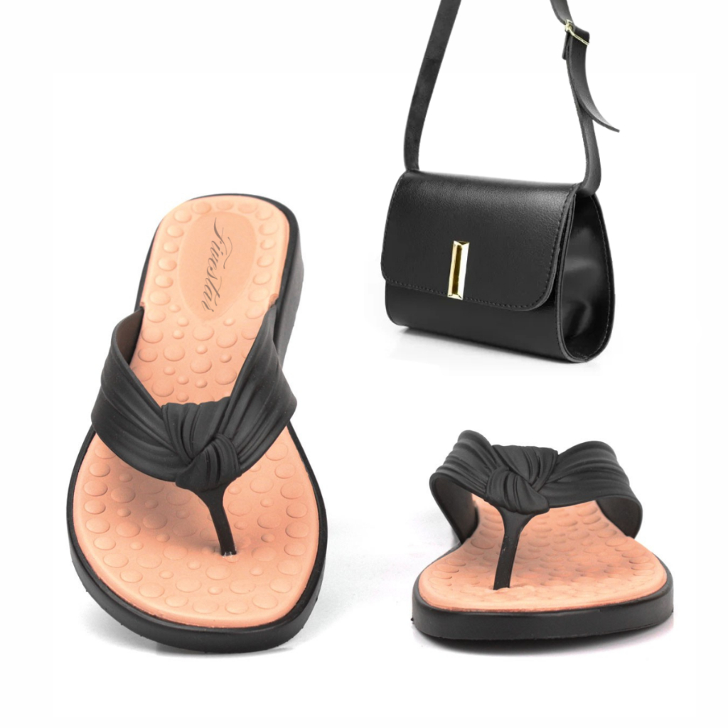 Kit Chinela Feminino de Dedo + Bolsa Pratica mini bag exclusiva