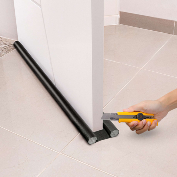 Veda Porta Proteção Ajustável Protetor de Porta Rolinho Duplo 80cm
