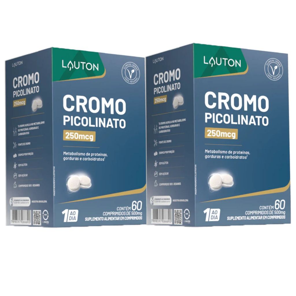 Kit Cromo Picolinato - Lauton em Oferta na Shopee