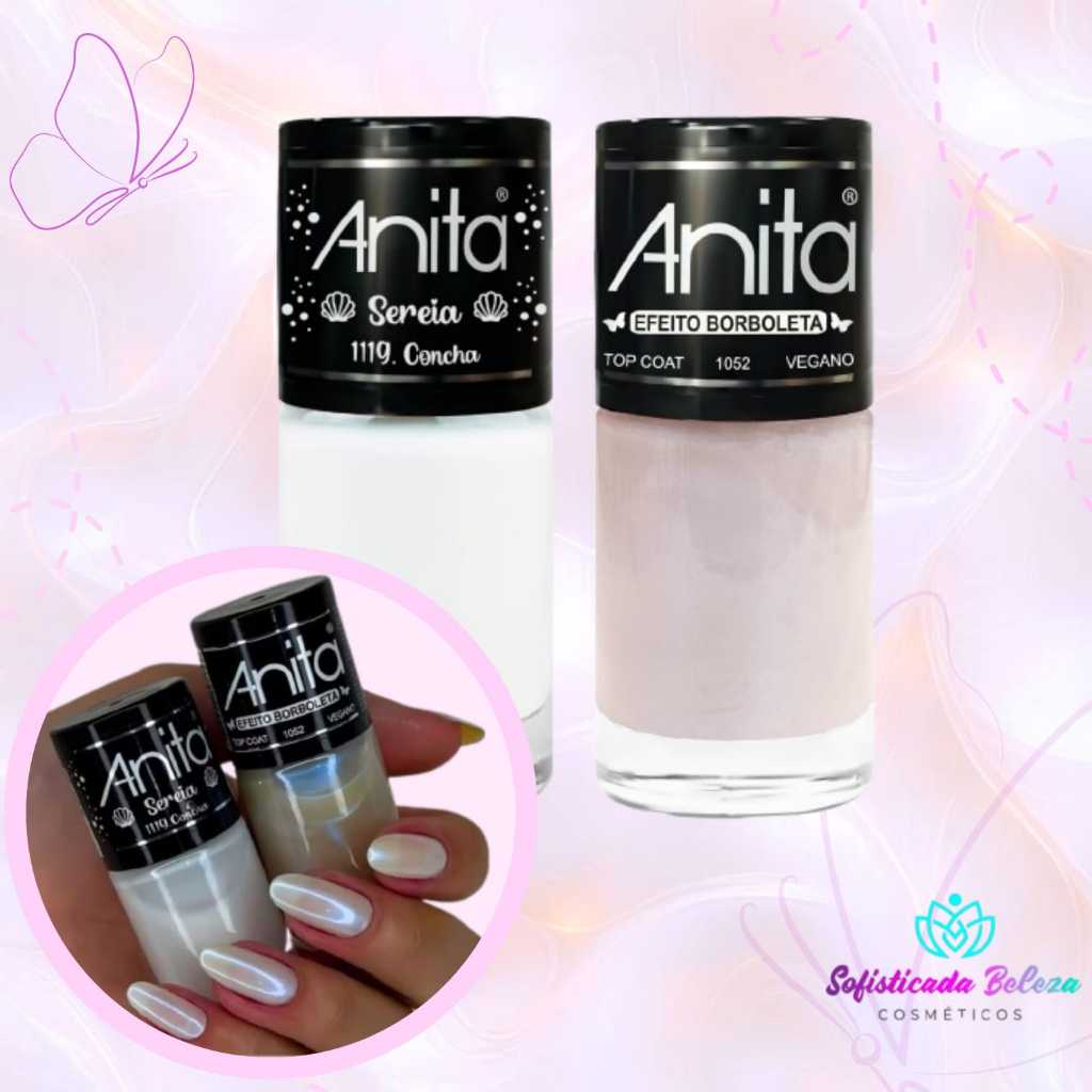 kit Fadinha 2 esmaltes Anita em Oferta na Shopee