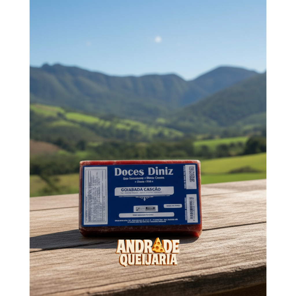 Goiabada Cascão Artesanal 500g | Doces Diniz de São Lourenço - Romeu e Julieta Perfeito