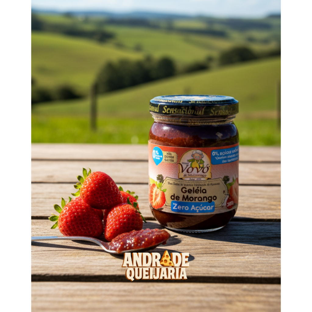 Geleia de Morango Diet Zero Açúcar 200g | Artesanal Fit - Doces da Vovó de São Lourenço