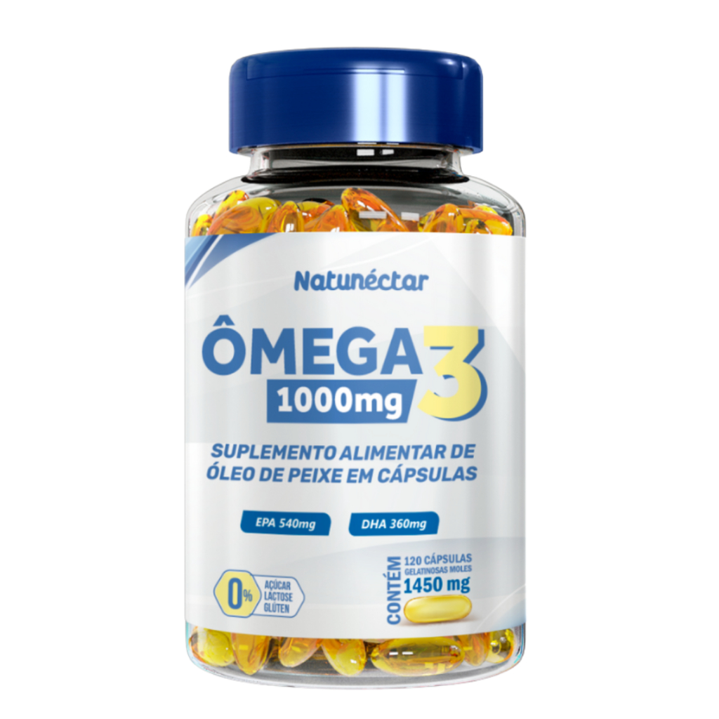 Pote Ômega 3 120 Cápsulas Original Óleo de Peixe Puro EPA DHA Vitamina Ultra Concentrado Nutrição