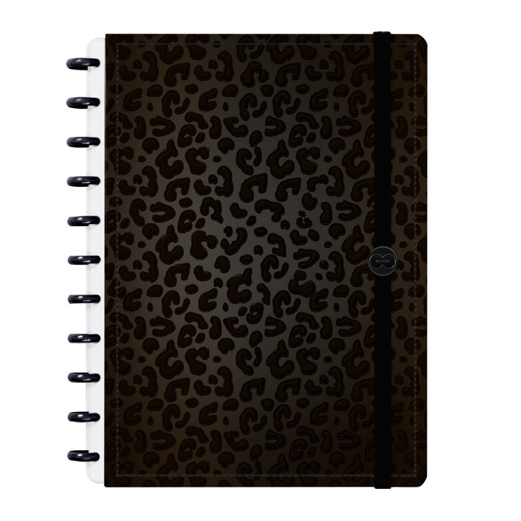 Caderno De Disco Iscool Inteligente Natural Fashion Animal Print Onça em Oferta na Shopee