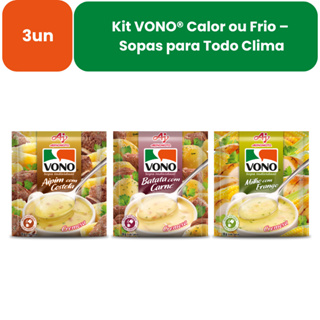 Kit VONO®  Sopas - Calor ou Frio – 3 Unidades em Oferta na Shopee