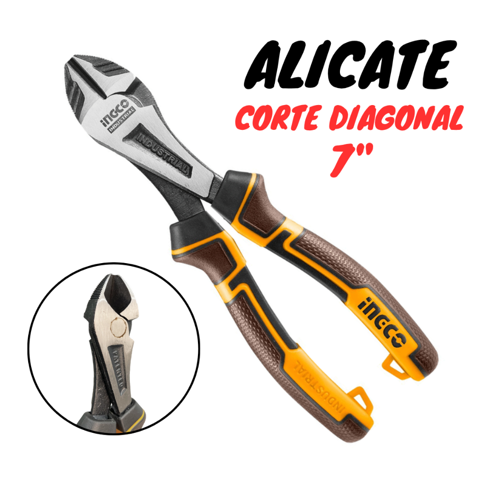 Alicate De Corte Diagonal Alta Performace 7" (HHHDCP28180) - INGCO