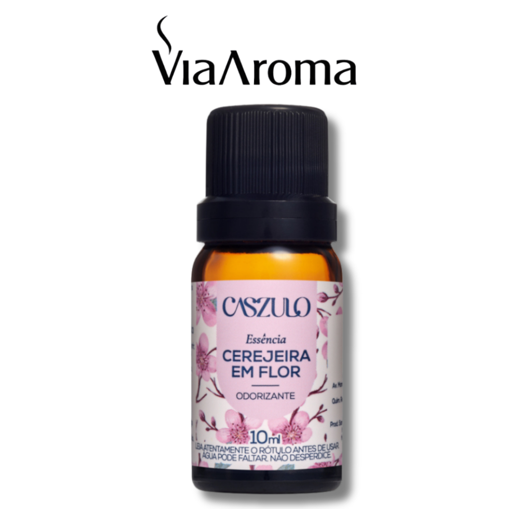 Essência Via Aroma 10ml - Cerejeira em Flor - Para Difusor Aromatizador