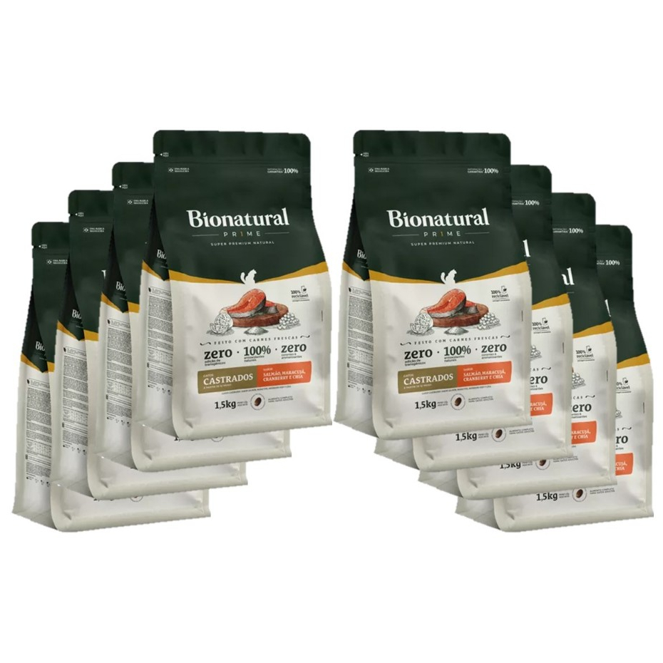 Ração Bionatural Special Gatos Castrados | Salmão | 1,5kg | Alimento Premium de Qualidade