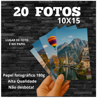 Kit 20 Fotos 10x15 | Impressão Alta Qualidade Profissional Cores Vivas Papel Premium em Oferta na Shopee