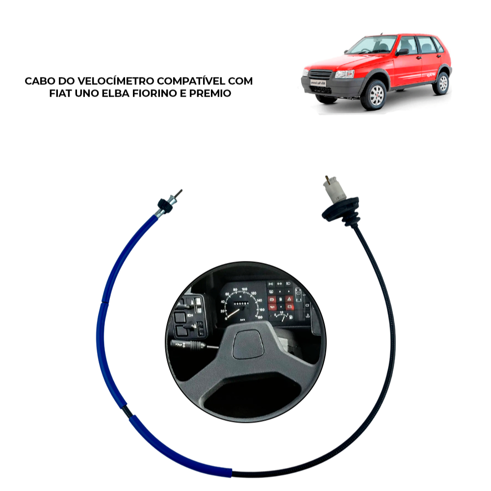 Cabo Velocimetro Uno 1.0 8v 85 A 87 Elba 1986 a 1990 Fiorino Furgao 1985 a 1990 Premio 1986 a 1990