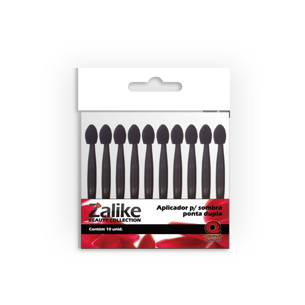 Conjunto Aplicadores de Sombra Zalike 10 Unidades | Ponta Dupla, Maciez e Precisão para Maquiagem