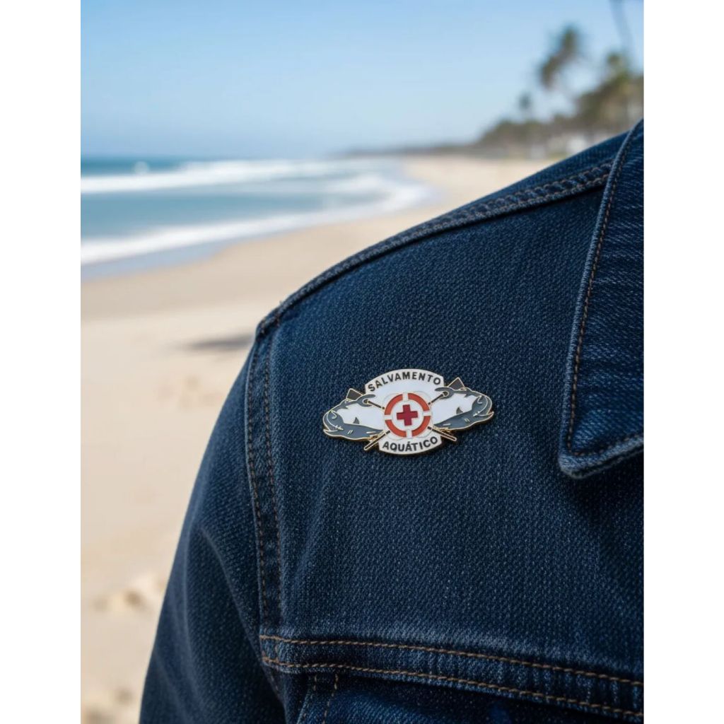 Brevê Metal Salvamento Aquático em Oferta na Shopee