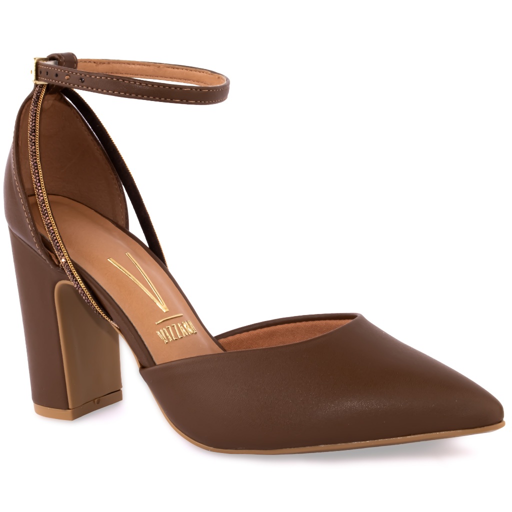 Sandália Vizzano Sapato Scarpin Salto Alto Social 1285-449 Capuccino