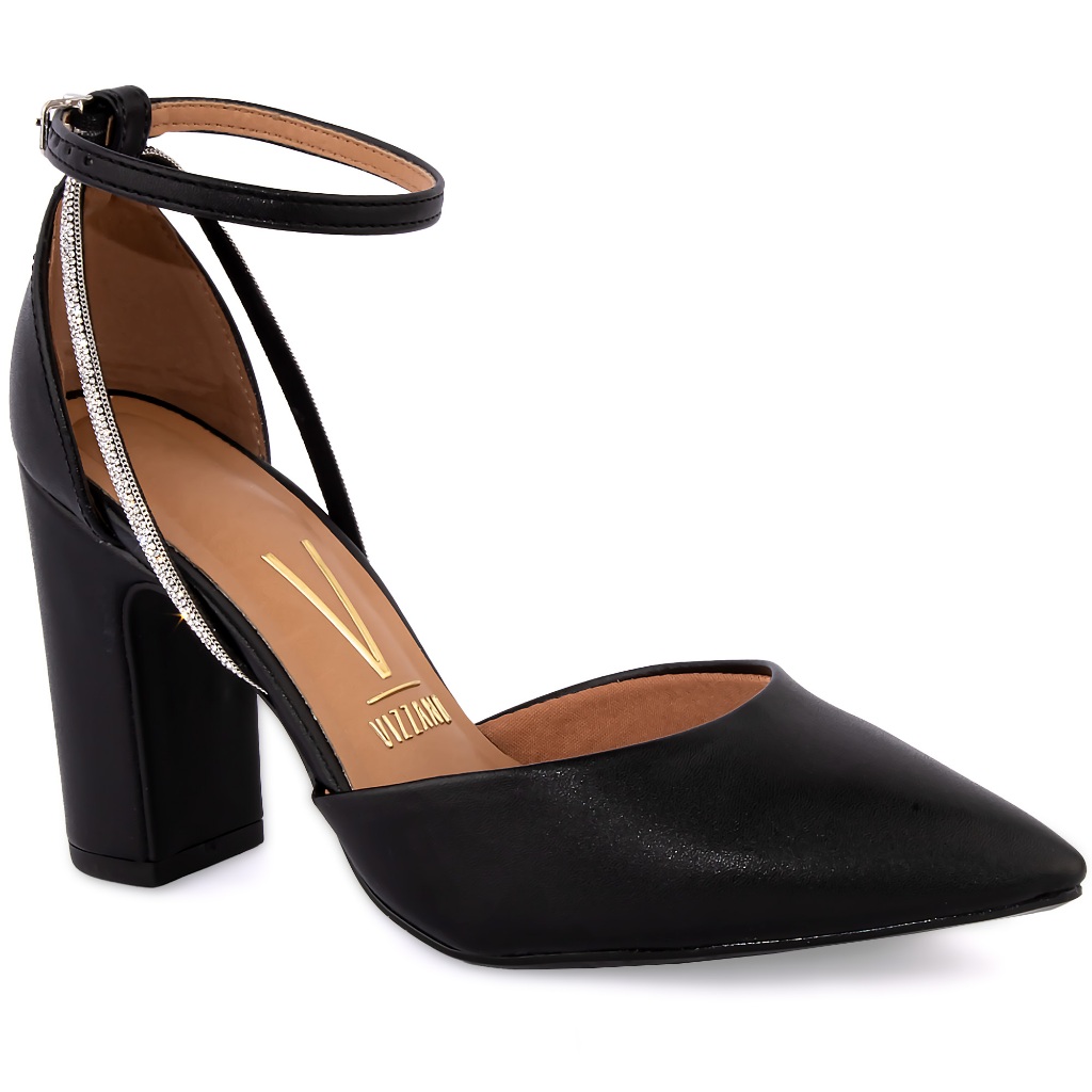 Sandália Vizzano Sapato Scarpin Salto Alto Social 1285-449 Preto em Oferta na Shopee