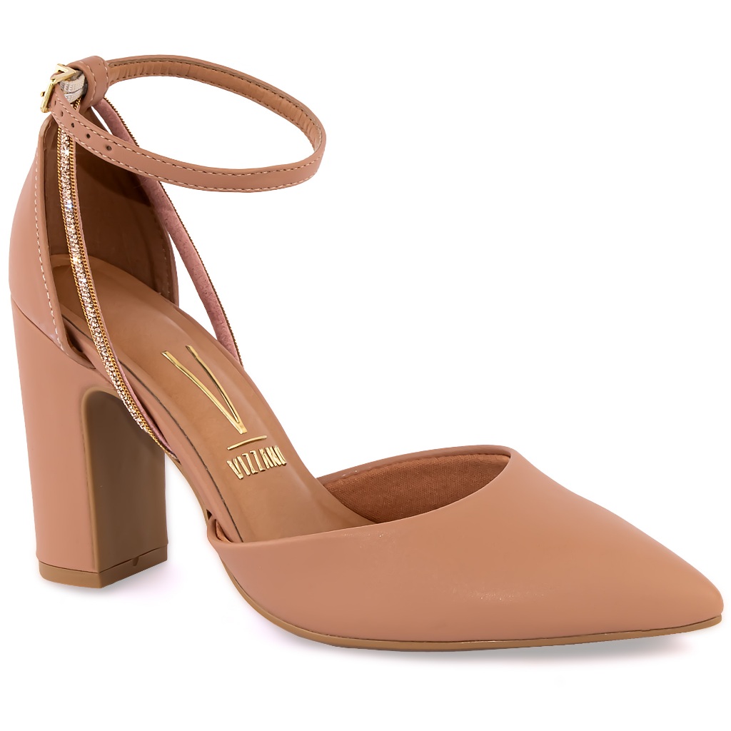 Sandália Vizzano Sapato Scarpin Salto Alto Social 1285-449 Rosado em Oferta na Shopee