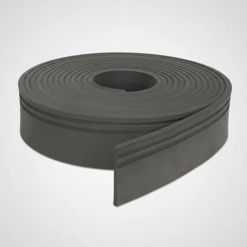 Rodapé Roda Meio Flexível Autocolante 7cm - 5 Metros Eva Cinza - Modelo 7c2s2-5