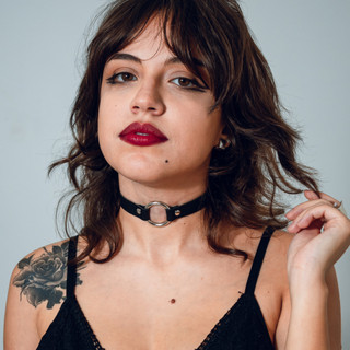 Choker Gargantilha Com Argola Minimalista Alternativa Punk Rock Gotico