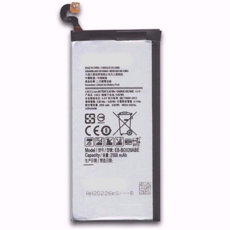 Bate-ira Original Compatível S6 G920 2550mAh Eb-bg920abe