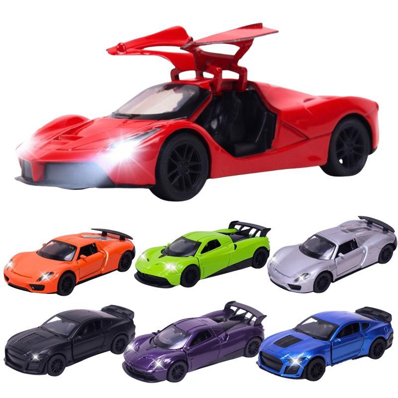 Carrinho Esportivo Miniatura De Metal 1:32 C/ Luz e Som Portas Articuladas Castela em Oferta na Shopee